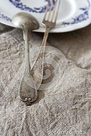 Old cutlery Stock Photo