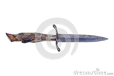 Old dagger on a white background Stock Photo