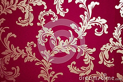 Old damask wallpaper Stock Photo