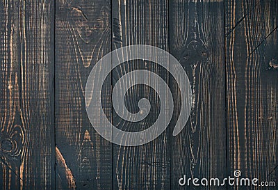 Old dark scorched wood texture, wallpaper or background Stock Photo