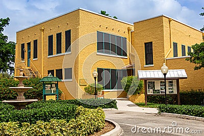 Old Davie School historical building, the oldest school building in Broward county, established in 1918 - Davie, Florida, USA Editorial Stock Photo