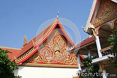 Details of Buddhist temple Wat Sisaket,Vientiane,Laos Stock Photo