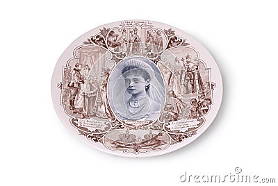 Old decorative plate Stock Photo