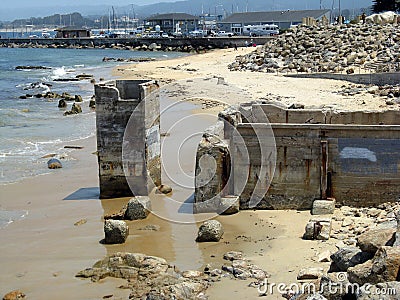 Old defunct fish cannery in Monterey Stock Photo