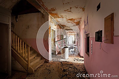 Old destroyed house Stock Photo