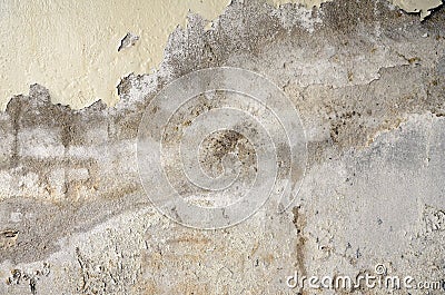 Old and deteriorate concrete wall. Stock Photo