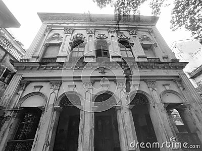 The Old Dhaka traditional building named KB Mahal Stock Photo
