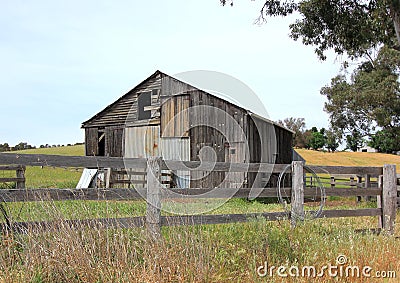 Old and dilapidated wooden Stock Photo