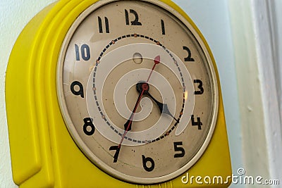 Old Dirty Antique Clock Stock Photo