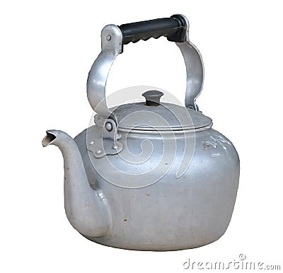 Old dirty classic kettle Stock Photo