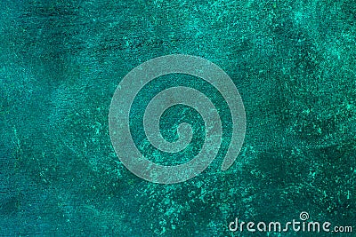 Old distressed blue turquoise rusted brass background with rough texture. Stained, gradient, concrete Stock Photo