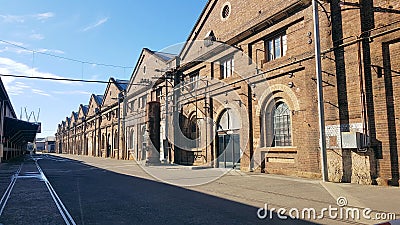 Old Disused Railway Workshops Sydney Stock Photo