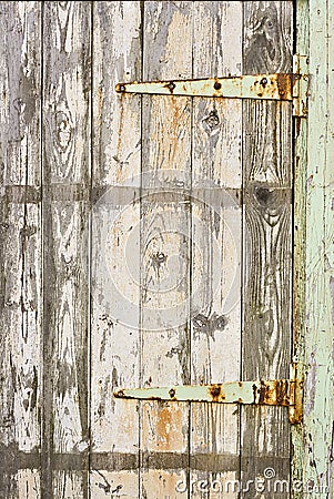 An old door with flaking paint Stock Photo