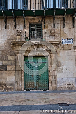 Old Door and windo Alicante Valencia Spain Stock Photo