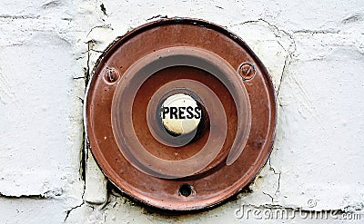 Old Doorbell Stock Photo