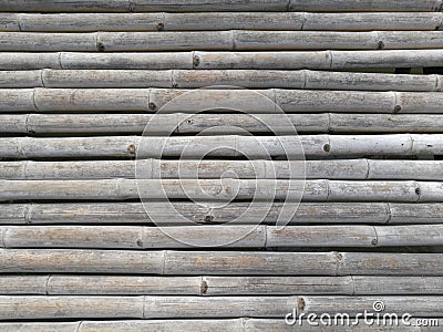 Old and dry bamboo wood background Stock Photo