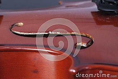 Old and dusty violin Stock Photo