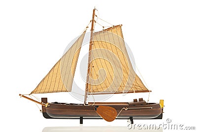 Old Dutch sail boat Stock Photo
