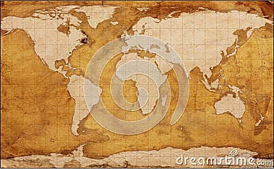 Old World Map Stock Photo