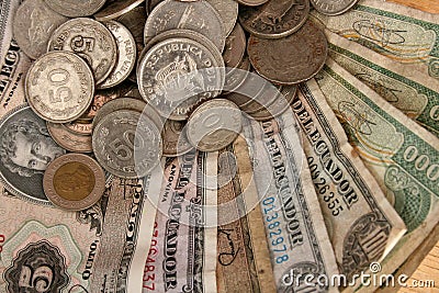 Old Ecuadorian Money Stock Photo