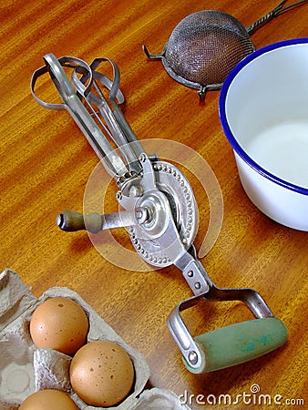 Old Egg-Beater Stock Photo