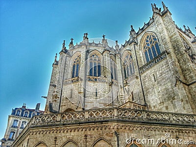 The old eglise ofbthe Christian in the lyon old town, Lyon old town, France Stock Photo