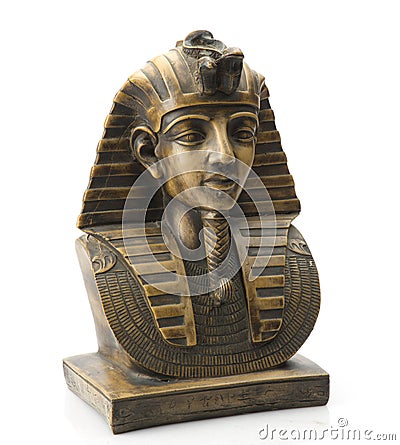 Old Egyptian pharaoh Statue isolated Stock Photo