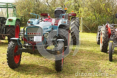 Old Eicher blue tractor Editorial Stock Photo