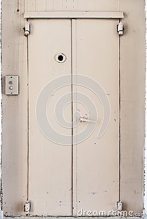 Old elevator door Stock Photo