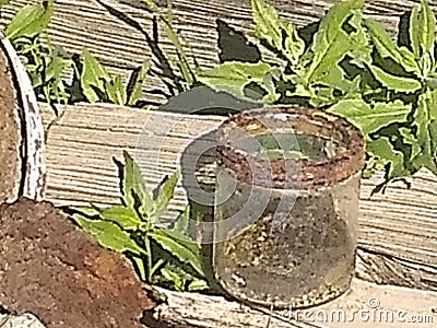 Old empty jar with Stock Photo