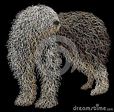 Old english sheepdog Stock Photo