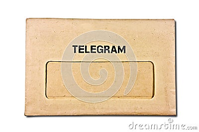 The Old envelope of telegram Stock Photo