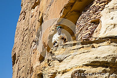 Abuna Yemata Guh, Tigray rock hewn churches. Gheralta massif Editorial Stock Photo