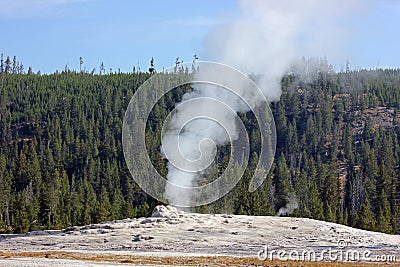 `Old Faithful` about to erupt, Yellowstone Stock Photo