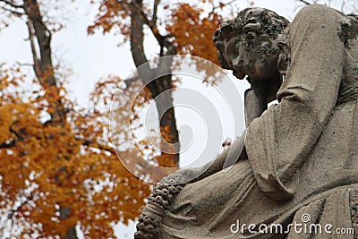 Old Fall Statues Editorial Stock Photo