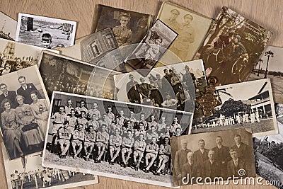 Genealogy - Old Family Photographs Editorial Stock Photo