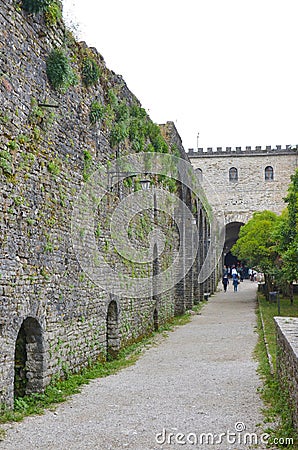 Clock in Gjirokaster, Albania Editorial Stock Photo