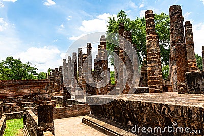 Old famous temple, Wat Yai Chaimongkol Ayutthaya, Thailand, Ayuthaya Stock Photo