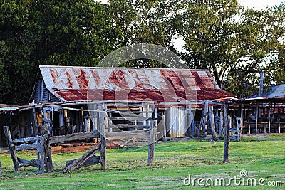 Historic farm building in Australia Stock Photo