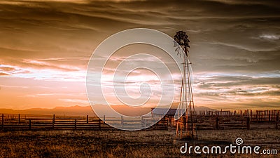 Old Farm in the Country Stock Photo