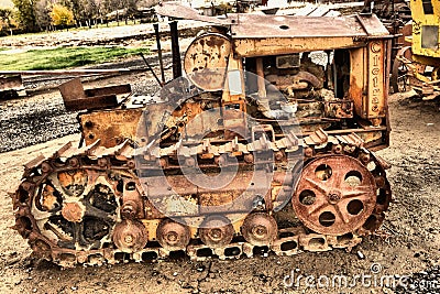 Old farm equipment Editorial Stock Photo