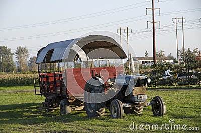 Old farming truck at farm Stock Photo