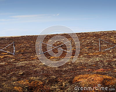 Old farmland fence Stock Photo