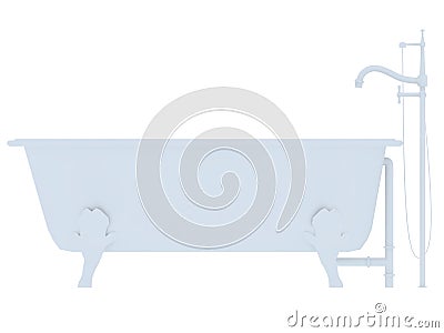 Old fashioned bath tub Stock Photo