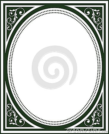 Old Fashioned Book Cover Frame Vector Illustration