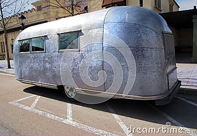 Old fashioned caravan Stock Photo