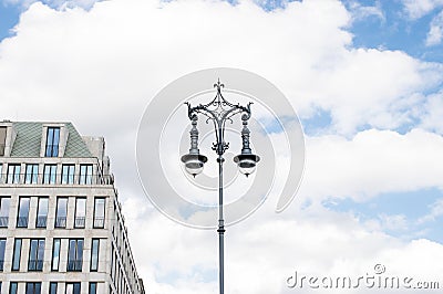 Old-fashioned city street latern. Stock Photo