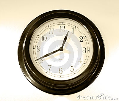 Old-fashioned clock faces Stock Photo