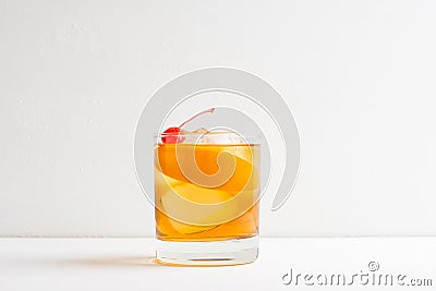 Old fashioned cocktail Stock Photo