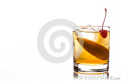 Old fashioned cocktail Stock Photo